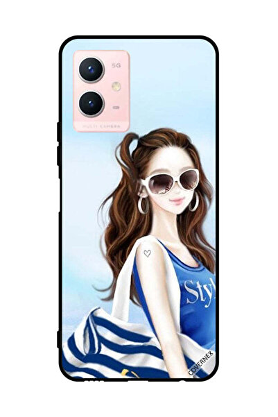 Covernex غطاء حماية لهاتف فيفو Y33s 5G بتصميم قميص أزرق