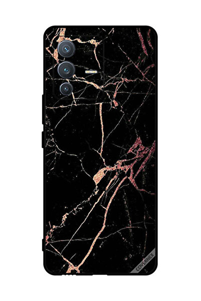 Covernex غطاء حماية لهاتف فيفو S12 برو بنمط رخامي أسود