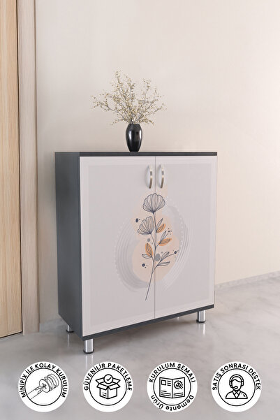 hediye kapında Bouquet 4 Raflı Çok Amaçlı Ayakkabı Dolabı Antre Hol Ayakkabılık