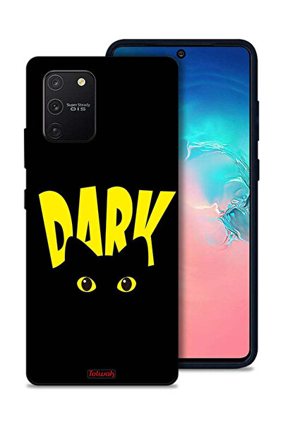 Tolwak غطاء حماية لهاتف سامسونج جالكسي S10 لايت بتصميم قطة داكنة