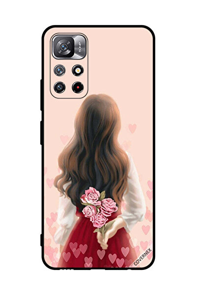 Covernex غطاء حماية لهاتف شاومي ريدمي نوت 11S 5G فتاة تخفي الزهور