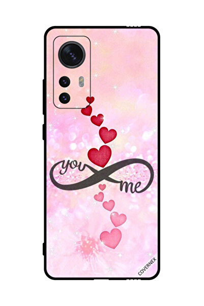 Covernex غطاء حماية لهاتف شاومي 12 قلوب حمراء ووردية أنت إنفينيتي مي