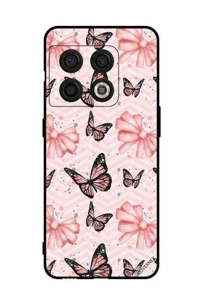 Covernex غطاء حماية لهاتف OnePlus 10 Pro بنقشة فراشات باللونين الأسود والخوخي