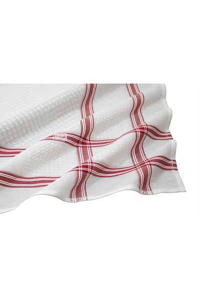 shemagh alyashmac Classic white Yashmak shemagh with red stripe Y6