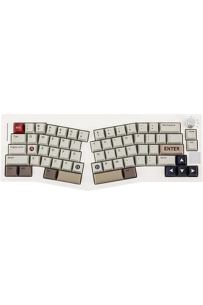 Epomaker لوحة مفاتيح الألعاب اللاسلكية Alice 66، لوحة مفاتيح ميكانيكية قابلة للبرمجة Alice Layout QMK/VIA، B