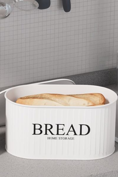 hemlife Luxury Modern Large Size Metal Bread Bowl with Metal Lid, Bread Box Basket 32 cm