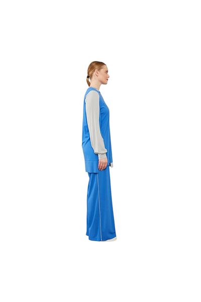 Levidor Saks - Gray Double Color Stone Laced Sports Suit