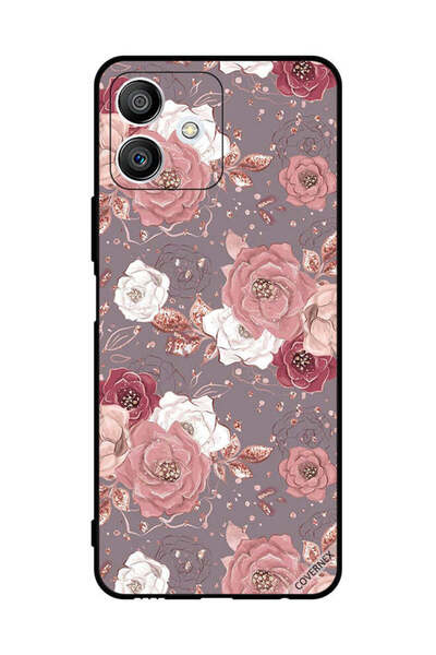 Covernex غطاء حماية لهاتف Honor Play6T Pro بلون الشوكولاتة ونقشة الزهور