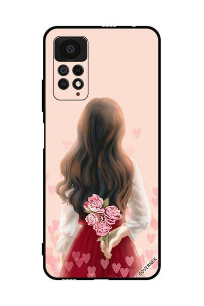 Covernex غطاء حماية لهاتف شاومي ريدمي نوت 11 برو 5G فتاة تخفي الزهور