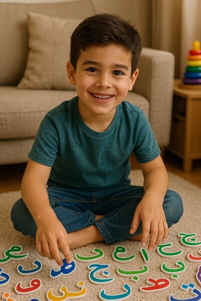 Yaman Hediyelik Elif-Ba Kuran Harfleri Eğitici Arapça Alfabe Oyuncak Ahşap Harfler