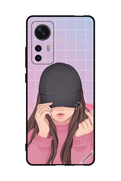 Covernex غطاء حماية لهاتف شاومي 12 سناب لوف، فتاة سوداء بقبعة