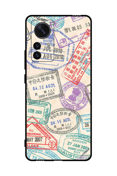 Covernex Protective Case Cover For Xiaomi 12 Pro Travel Stamps
