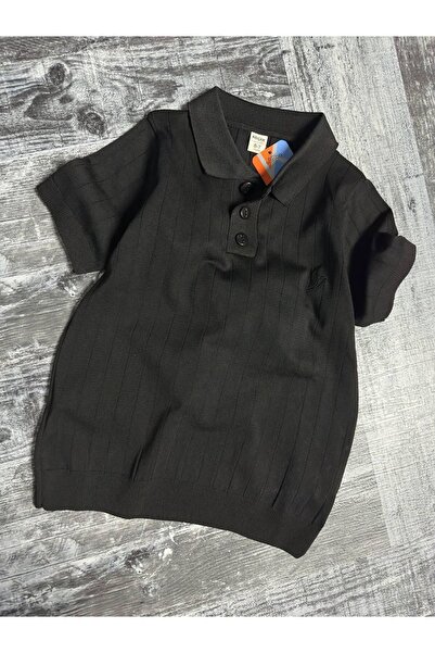 Minigimin Cicileri Tricou cu guler polo pentru băiat Little My Pimples - negru