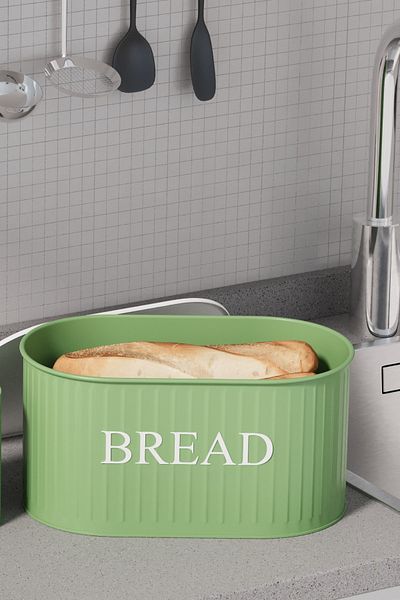 hemlife Luxury Modern Large Size Metal Bread Bowl with Metal Lid, Bread Box Basket 32 cm