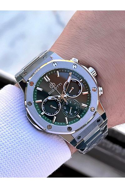 Bigotti Exclusive Boxed Engagement and Groom Watch 2 Years Warranty Inner Functions Active Men Wristwatch Bx01