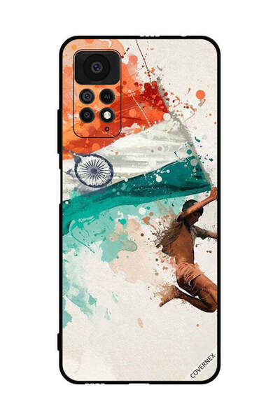 Covernex غطاء حماية لهاتف شاومي ريدمي نوت 11 برو 5G يحمل علم الهند أثناء الطيران