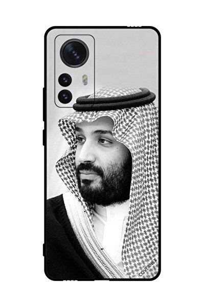 Covernex غطاء حماية لهاتف شاومي 12 برو صورة محمد بن سلمان بالأبيض والأسود