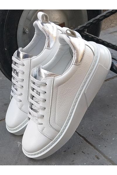 Venüs 25150011Y Women's Genuine Leather White Sneaker Shoes
