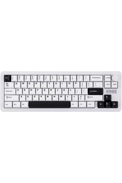 Epomaker Galaxy68 65% Wireless Mechanical Keyboard (6000mAh, RGB, Hot-Swappable, White)