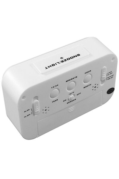 Aptel Digital alarm clock, battery powered, plastic, white, 13x7.5x4.5 cm