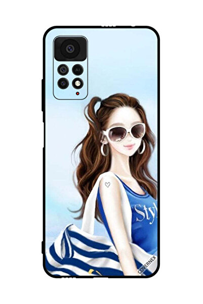 Covernex غطاء حماية لهاتف شاومي ريدمي نوت 11 برو 5G - نمط قميص أزرق