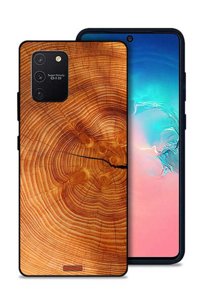 Tolwak غطاء حماية لهاتف سامسونج جالكسي S10 لايت مصنوع من الخشب المتصدع