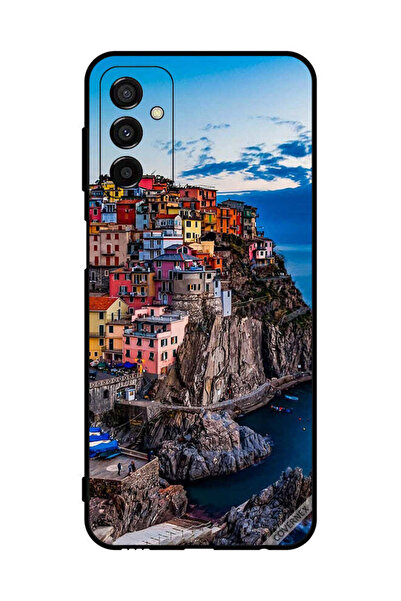 Covernex غطاء حماية لهاتف سامسونج جالاكسي F23 - منازل ملونة على البحر