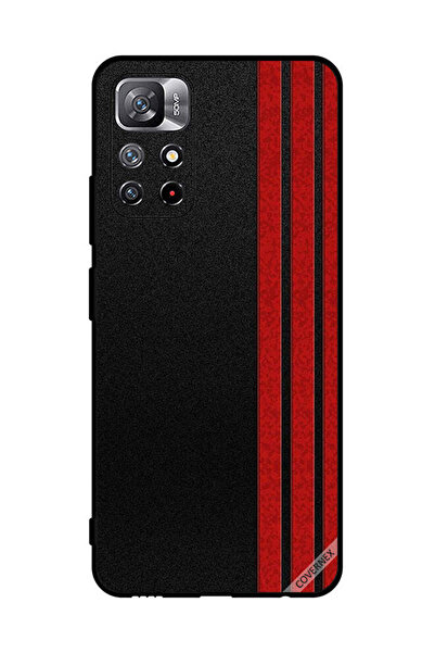 Covernex غطاء حماية لهاتف شاومي ريدمي نوت 11S 5G بثلاثة خطوط عمودية حمراء