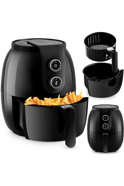 Zetta Innovation Air Fryer 1300W, 3.6L, Coș Antiaderent, Reglaj Manual – Gătire Rapidă și Sănătoasă