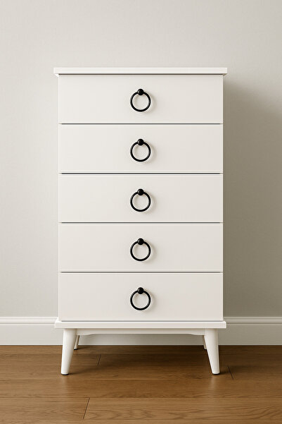 Demopa DMP-105 Komodin Beyaz/Siyah