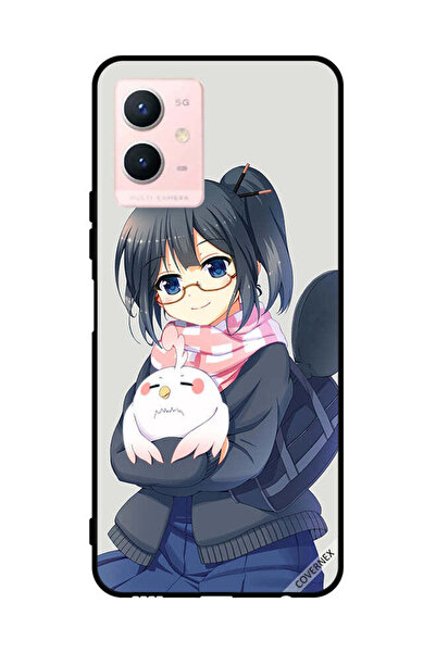 Covernex غطاء حماية لهاتف فيفو Y33s 5G فتاة تحمل حيوانًا أليفًا