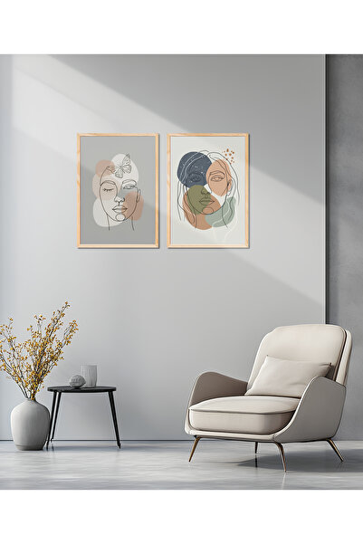 alphobitasarım Artă abstractă liniească fără întreruperi - fața unei femei