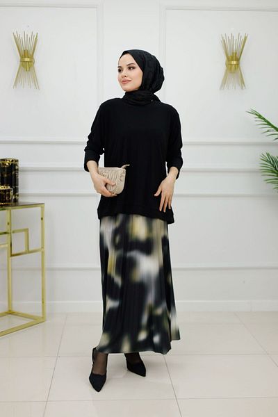 Enans Design Women's Hijab 2 Piece Set Blouse & Skirt