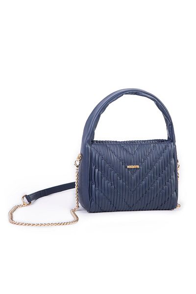 Nas Bag Geantă de mână și de umăr pentru femei de dimensiuni mini (19x15 cm) bleumarin