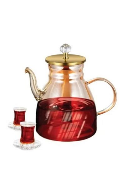 DLC -36245 طقم أباريق شاي زجاجية مقاومة للحرارة