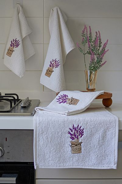 Güvenal Set prosoape de bucătărie AZUR 4 bucăți 30x50cm |   Prosop de bucătărie |   Lavetă de uscare |   Prosop de mână |   Portofelul de mireasă |
