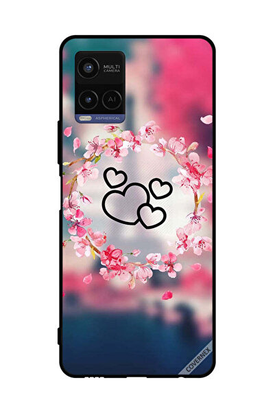 Covernex Protective Case Cover For vivo Y21 Black Hearts
