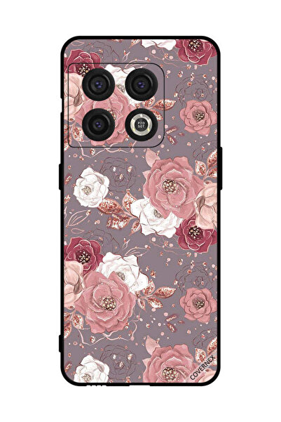 Covernex غطاء حماية لهاتف OnePlus 10 Pro بنمط زهور بلون الشوكولاتة