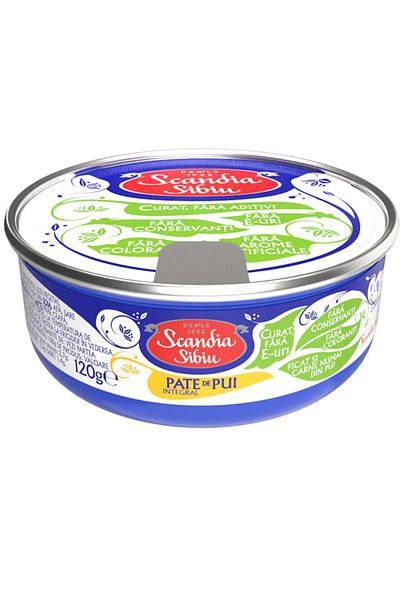 Scandia Sb Whole chicken patties, Scandia Sibiu, 6x 120g