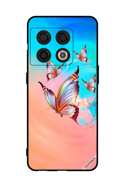 Covernex غطاء حماية لهاتف OnePlus 10 Pro، فراشات تحلق فوق لون الطلاء