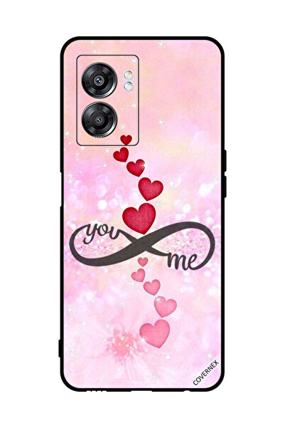 Covernex غطاء حماية لهاتف Oppo A57 - قلوب حمراء ووردية - You Infinity Me