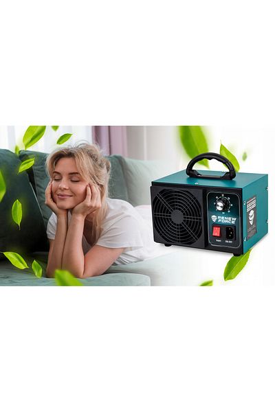Renew Force Force Ozone Generator, 60,000 Mg/h, 60min Timer, 140w, Green