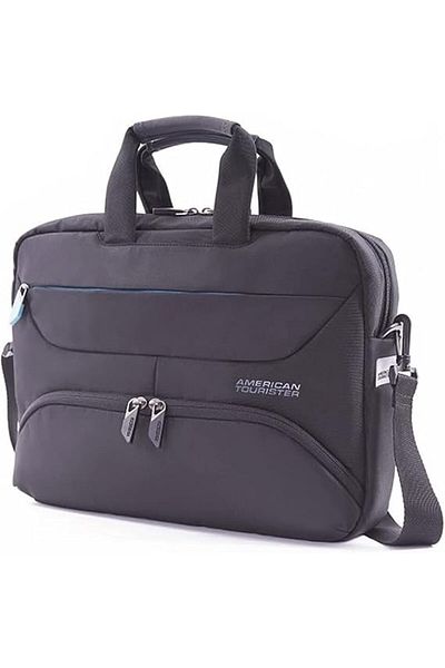 American Tourister Amber Laptop Briefcase - Blue - 1 Year Global Warranty