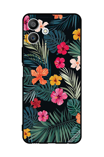 Covernex غطاء حماية لهاتف Honor Play6T Pro بنقشة زهور متعددة الألوان وريش أخض...