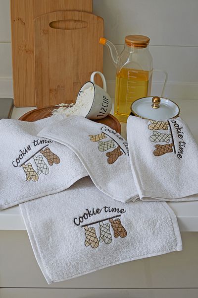 Güvenal Azur Kitchen Towel Set of 4 30X50Cm |   Kitchen Towel |   Drying Cloth |   Hand Towel |   Dowry |