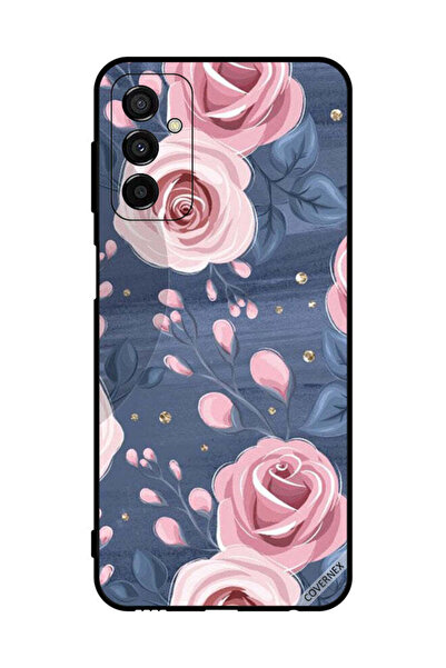Covernex غطاء حماية لهاتف سامسونج جالاكسي M23 بنقشة ورود وردية وأوراق رمادية ...