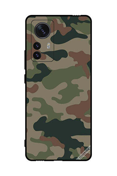 Covernex Protective Case Cover For Xiaomi 12 Pro Green & Brown Camouflage Pat...