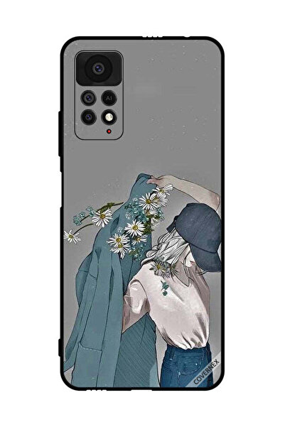 Covernex غطاء حماية لهاتف شاومي ريدمي نوت 11 برو 5G، فتاة ترتدي معطفًا مزهرًا