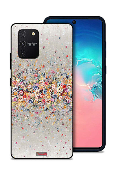 Tolwak غطاء حماية لهاتف Samsung Galaxy S10 Lite بتصميم زهور صغيرة وفن تجريدي