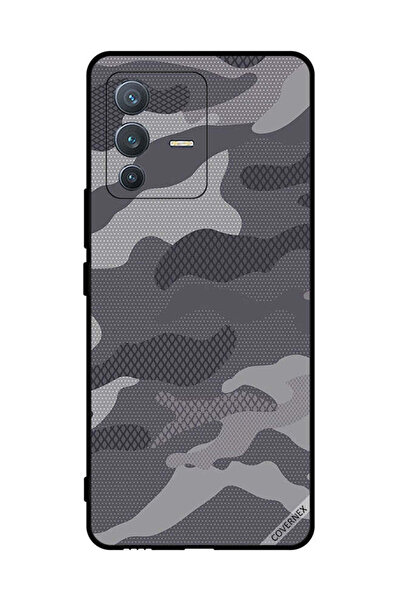 Covernex غطاء حماية لهاتف فيفو V23 برو بنمط مموه رمادي